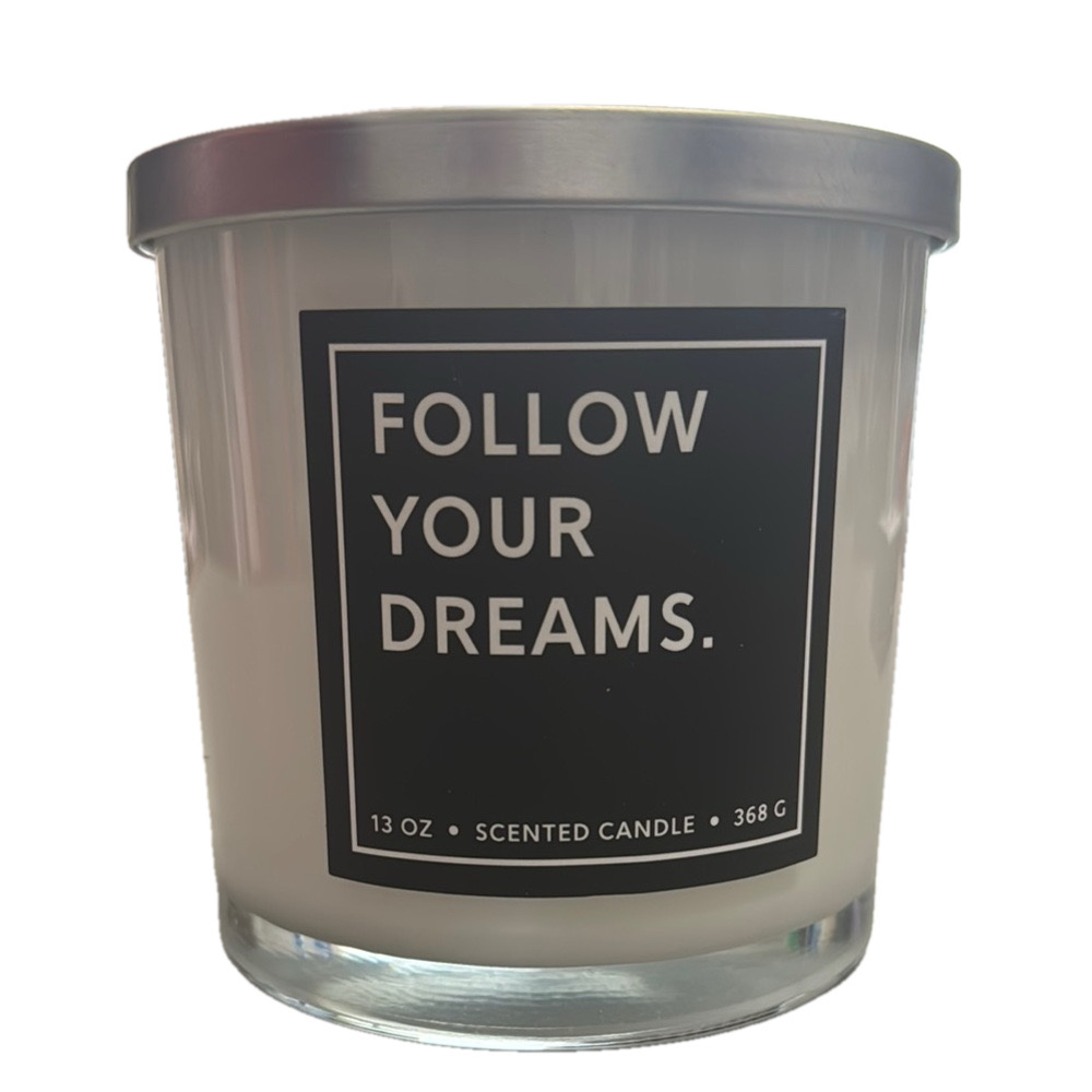 Nothern Lights Follow Your Dreams Inspirational Scented Candle NWOT